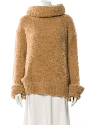 Pre-owned Adam Lippes Cashmere Turtleneck Sweater In Neutral