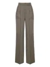 Adam Lippes Check-pattern Tailored Trousers In Brown