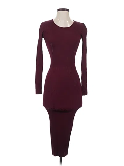 Pre-owned Adam Lippes Cocktail Dress In Burgundy