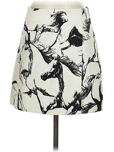 Pre-owned Adam Lippes Collective Casual Skirt In White