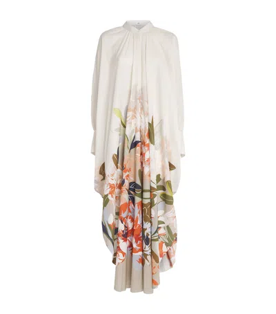 ADAM LIPPES COTTON FLORAL RYSA MAXI DRESS