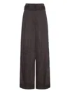 Adam Lippes Cotton Trousers In Brown