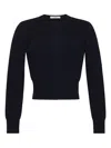 Adam Lippes Crew-neck Cardigan In Black