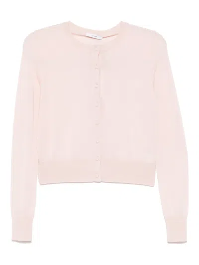Adam Lippes Floral-motif Cashmere Cardigan In Neutrals