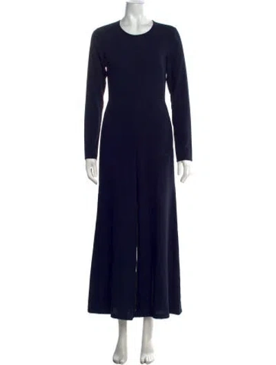 Pre-owned Adam Lippes Crew Neck Jumpsuit In Blue