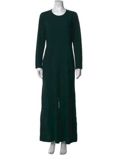 Pre-owned Adam Lippes Crew Neck Jumpsuit In Green