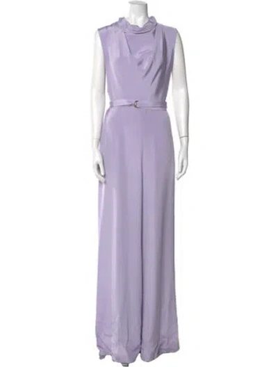 Pre-owned Adam Lippes Crew Neck Jumpsuit In Purple