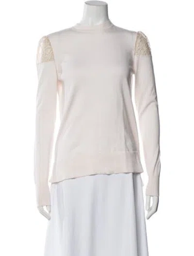 Pre-owned Adam Lippes Crew Neck Long Sleeve Top In Pink