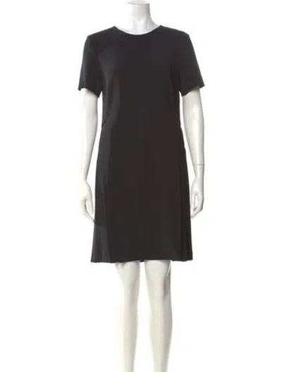 Pre-owned Adam Lippes Crew Neck Mini Dress In Green