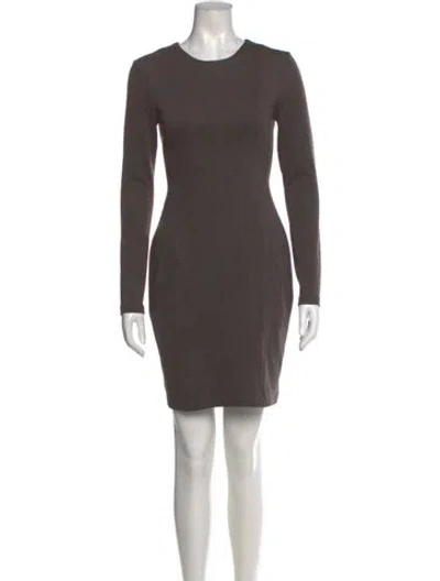 Pre-owned Adam Lippes Crew Neck Mini Dress W/ Tags In Grey