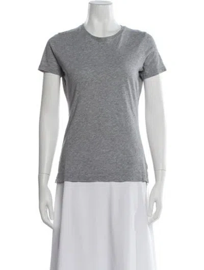 Pre-owned Adam Lippes Crew Neck Short Sleeve T-shirt In Grey