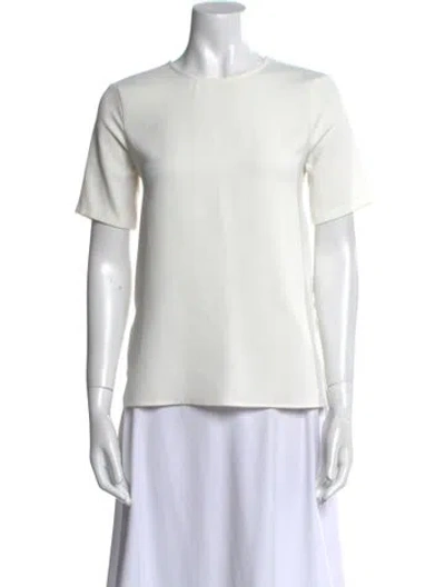 Pre-owned Adam Lippes Crew Neck Short Sleeve T-shirt In Neutral