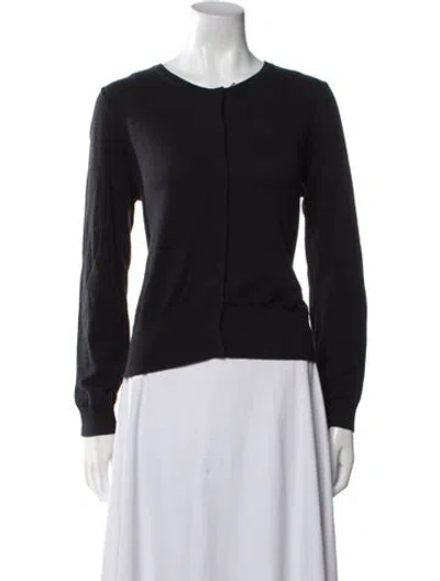 Pre-owned Adam Lippes Crew Neck Sweater In Black