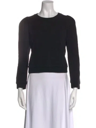 Pre-owned Adam Lippes Crew Neck Sweater In Black