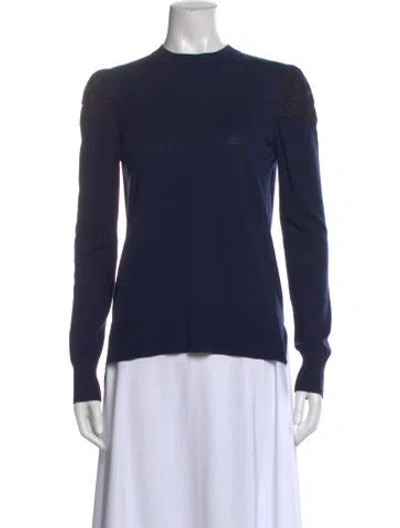 Pre-owned Adam Lippes Crew Neck Sweater In Blue