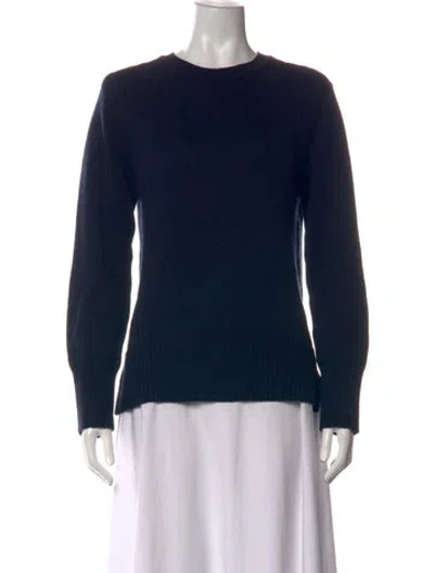 Pre-owned Adam Lippes Crew Neck Sweater In Blue