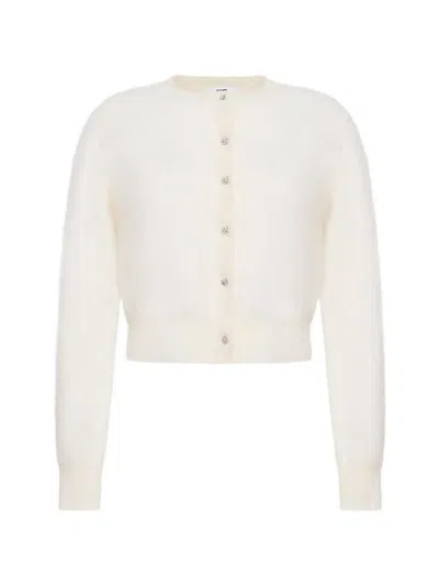 Adam Lippes Cruz Crystal-embellished Cardigan In White