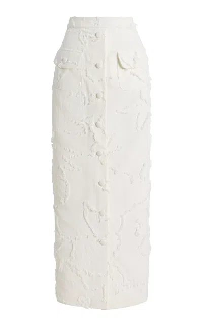 Adam Lippes Dakota Cotton Fil Coupe Skirt In White