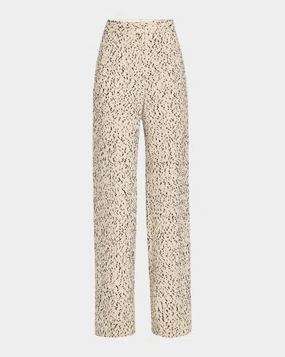 ADAM LIPPES DALMATIAN TWEED WIDE-LEG PANTS