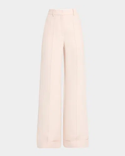 Adam Lippes Deeda Flared Silk Wool Pants