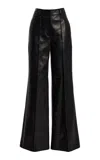 Adam Lippes Deeda Mid-rise Leather Wide-leg Pants