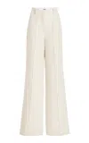 Adam Lippes Deeda Pant In Pinstripe Twill In Nude