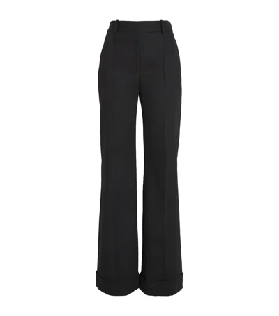 Adam Lippes Denim Deeda Tailored Trousers In Black