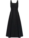 Adam Lippes Button-embellished Bouclé Midi Dress In Blue