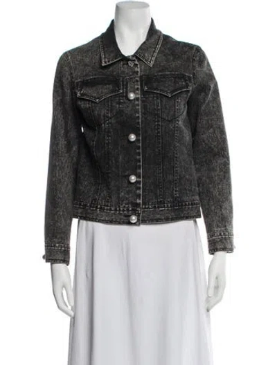 Pre-owned Adam Lippes Denim Jacket In Black