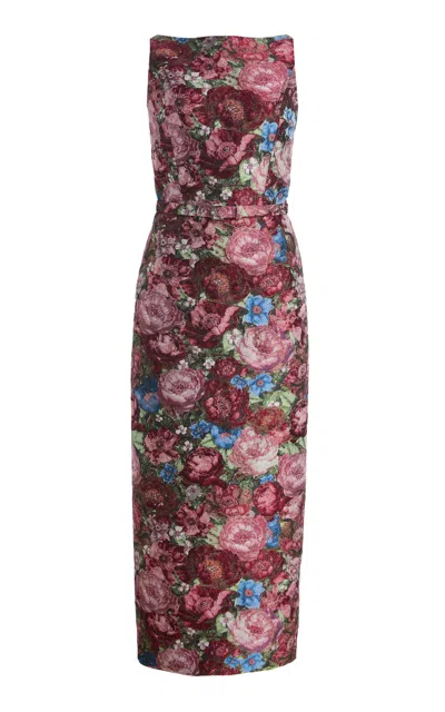 Adam Lippes Dominique Floral Jacquard Dress In Multi