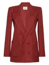 Adam Lippes Double-breasted Blazer In Red