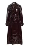 Adam Lippes Double-breasted Lacquer-canvas Trench Coat