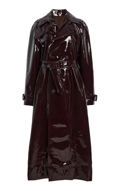 Adam Lippes Double-breasted Lacquer-canvas Trench Coat