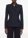 Adam Lippes Double-breasted Peak-lapel Blazer In Black