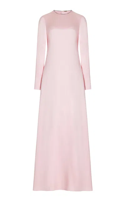 Adam Lippes Double-faced Silk-charmeuse Gown In Pink