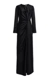 Adam Lippes Draped Silk-charmeuse Gown
