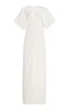 Adam Lippes Draped Silk Crepe Maxi Dress
