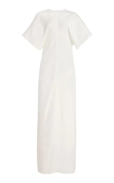 Adam Lippes Draped Silk Crepe Maxi Dress