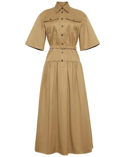 Adam Lippes Edie Dress In Brown