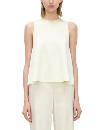 Adam Lippes Elias Silk Top In Neutral