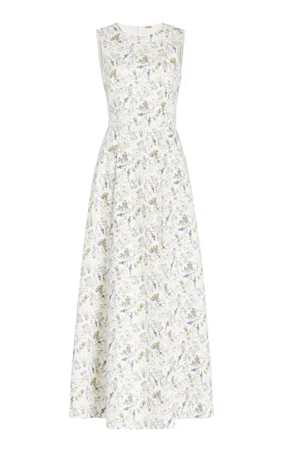 Adam Lippes Eloise Dress In Printed Cotton Twill In Floral