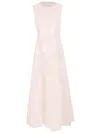 Adam Lippes Eloise Floral-embroidered Dress In Neutrals