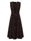 Adam Lippes Eloise Leopard-print Sleeveless Midi Dress In Brown