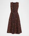 Adam Lippes Eloise Ocelot-print Sleeveless Dress In Animal Print