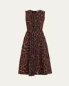 Adam Lippes Eloise Ocelot-print Sleeveless Dress In Multi
