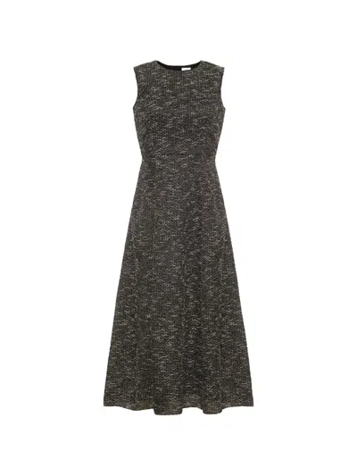 Adam Lippes Eloise Tweed Maxi Dress In Multi