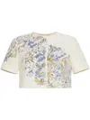 Adam Lippes Embroidered Cotton Jacket In Neutrals