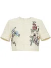 Adam Lippes Embroidered Jacket In Ecru Multi