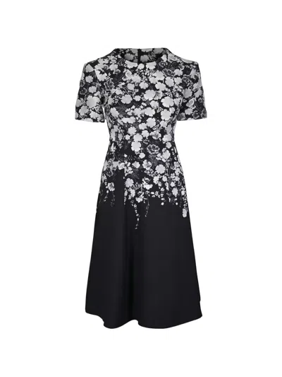 Adam Lippes Evangeline Floral-print Dress In Black