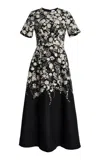 Adam Lippes Evangeline Printed Silk-wool Midi Dress